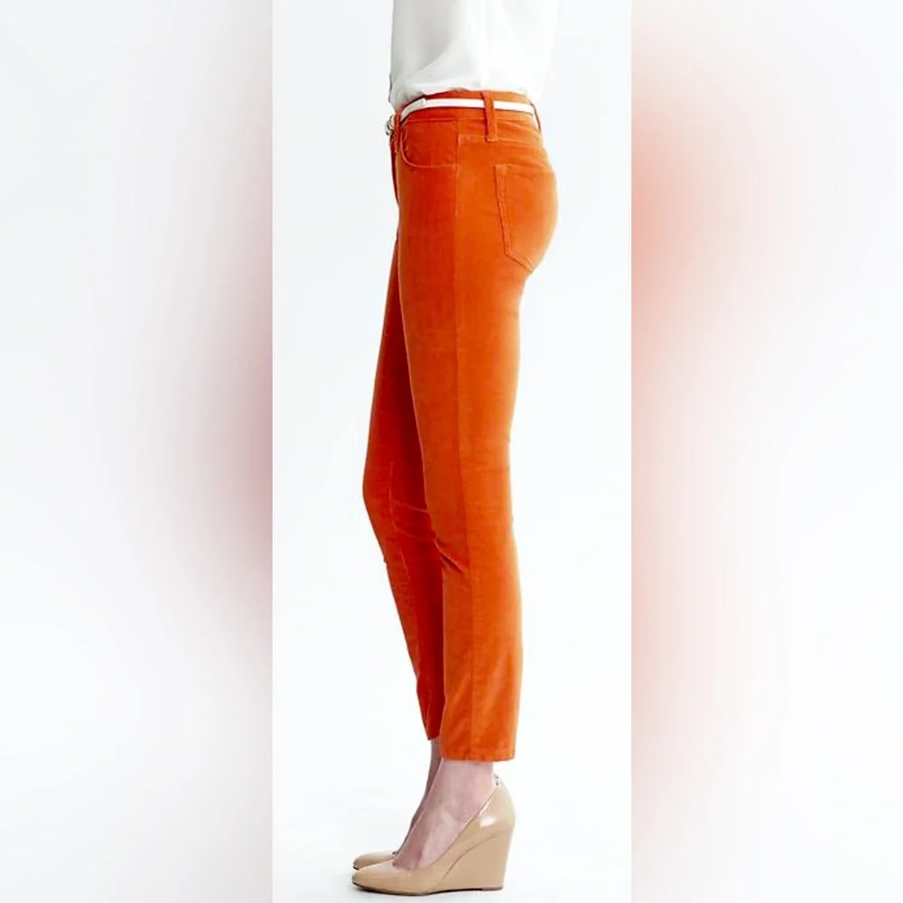 Banana Republic Winter Orange Skinny  Ankle Corduroy Jeans